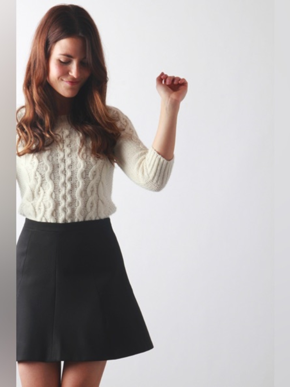 J. Crew Fluted Double Crepe Skirt